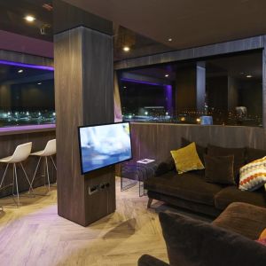 Lounge area at Bloc Hotel.