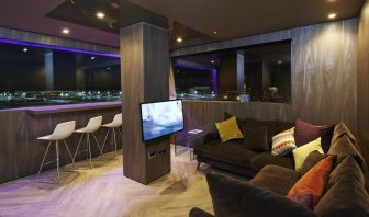 Lounge area at Bloc Hotel.