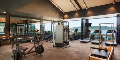 Fitness center at Le Méridien Bodrum Beach Resort.