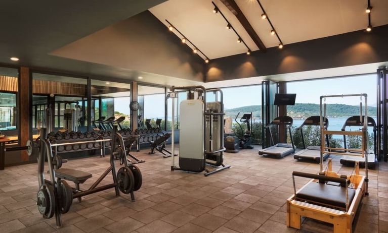 Fitness center at Le Méridien Bodrum Beach Resort.