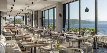 Dining room at Le Méridien Bodrum Beach Resort.