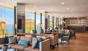 Lobby and coworking area at Le Méridien Bodrum Beach Resort.