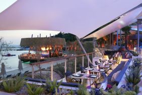 Terrace and outdoor seating at Le Méridien Bodrum Beach Resort.