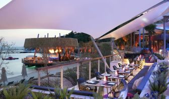 Terrace and outdoor seating at Le Méridien Bodrum Beach Resort.