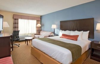 King bed with natural light at Best Western Plus Hotel & Conference Center.