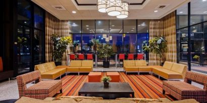 Lounge and coworking space at Best Western Plus Hotel & Conference Center.