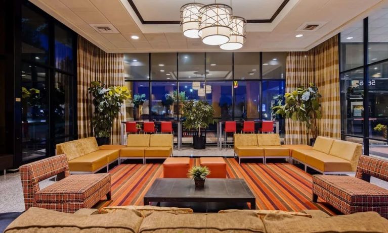 Lounge and coworking space at Best Western Plus Hotel & Conference Center.