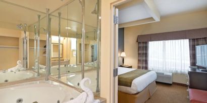 King room with private guest bathroom at Best Western Plus Hotel & Conference Center.