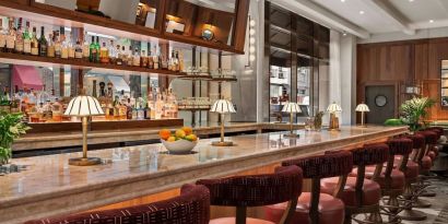 Hotel bar at Sofitel Philadelphia At Rittenhouse Square.