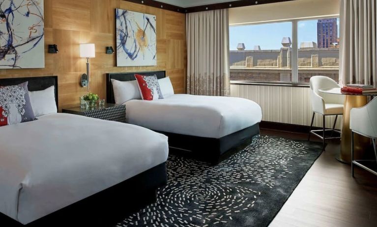 Day room with two queen beds at Sofitel Philadelphia At Rittenhouse Square.