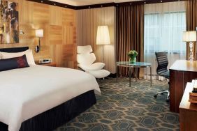 King bed with work station at Sofitel Philadelphia At Rittenhouse Square.