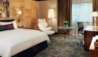 King bed with work station at Sofitel Philadelphia At Rittenhouse Square.