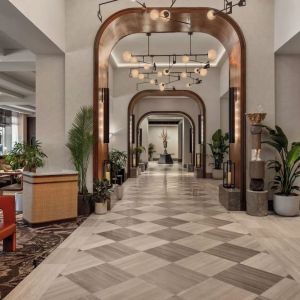 Hotel lobby entrance at Sofitel Philadelphia At Rittenhouse Square.