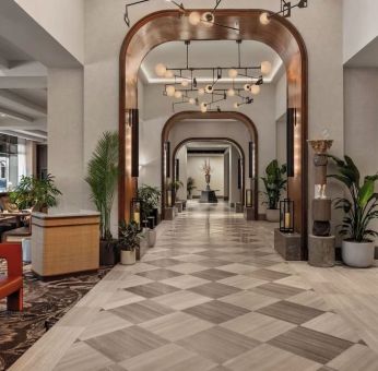 Hotel lobby entrance at Sofitel Philadelphia At Rittenhouse Square.