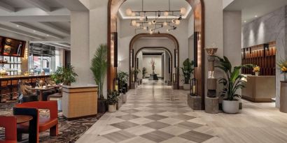 Hotel lobby entrance at Sofitel Philadelphia At Rittenhouse Square.