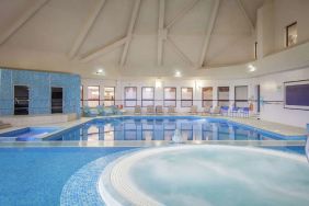 Indoor pool and hot tub at DoubleTree By Hilton Glasgow Westerwood.