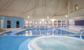 Indoor pool and hot tub at DoubleTree By Hilton Glasgow Westerwood.