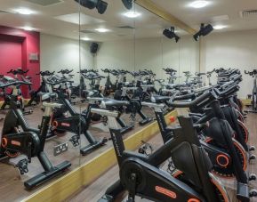 Fitness center available at DoubleTree By Hilton Glasgow Westerwood.