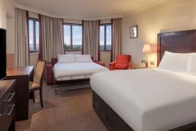 Day use room with TV and extra bed at DoubleTree By Hilton Glasgow Westerwood.