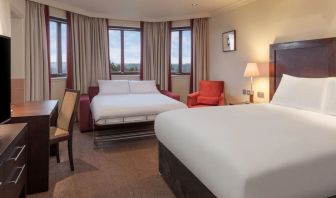 Day use room with TV and extra bed at DoubleTree By Hilton Glasgow Westerwood.