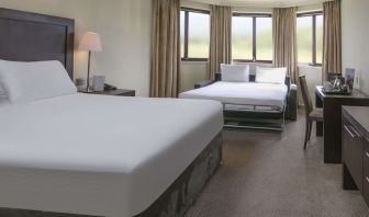 Spacious king room with extra roll out bed at DoubleTree By Hilton Glasgow Westerwood.