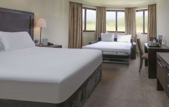 Spacious king room with extra roll out bed at DoubleTree By Hilton Glasgow Westerwood.