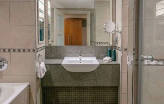 Day use room with private bathroom at DoubleTree By Hilton Glasgow Westerwood.