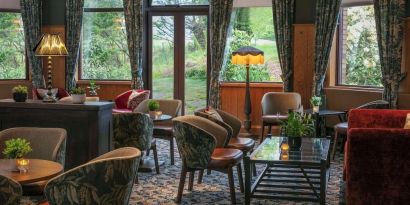 Lounge and coworking space at DoubleTree By Hilton Glasgow Westerwood.