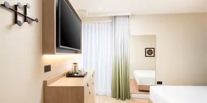 Day room with TV at Hampton By Hilton London Old Street.