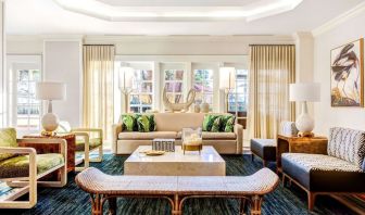 Lobby and lounge at Embassy Suites By Hilton Deerfield Beach Resort & Spa.