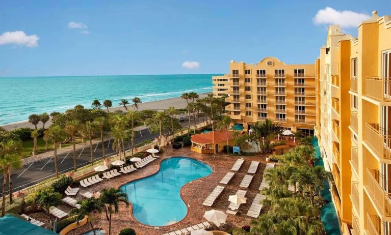 Relaxing hotel stay with beach access at Embassy Suites By Hilton Deerfield Beach Resort & Spa.