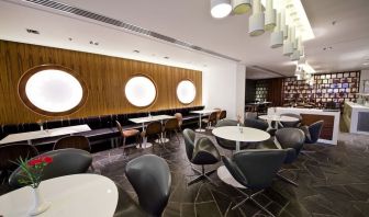 Coworking and lounge area at Prima Vera Hotel.