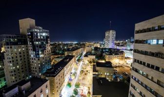 Hotel view at night at Prima Vera Hotel.