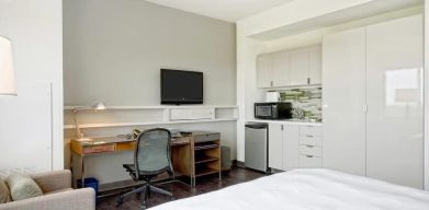 Day use room with TV at Element Miami Doral.