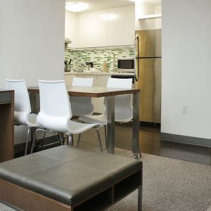 Day room with dining area at Element Miami Doral.