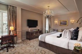 Romantic king room with TV at InterContinental New York Barclay.