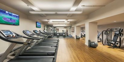 Fitness center available at InterContinental New York Barclay.