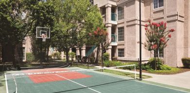 Tennis court at Hyatt House Pleasanton.
