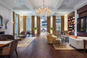 Lobby and coworking lounge at InterContinental New York Barclay.