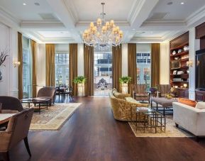 Lobby and coworking lounge at InterContinental New York Barclay.