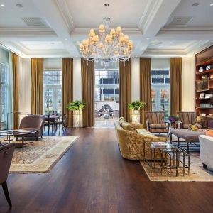 Lobby and coworking lounge at InterContinental New York Barclay.