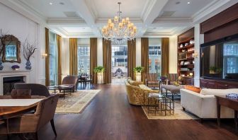 Lobby and coworking lounge at InterContinental New York Barclay.