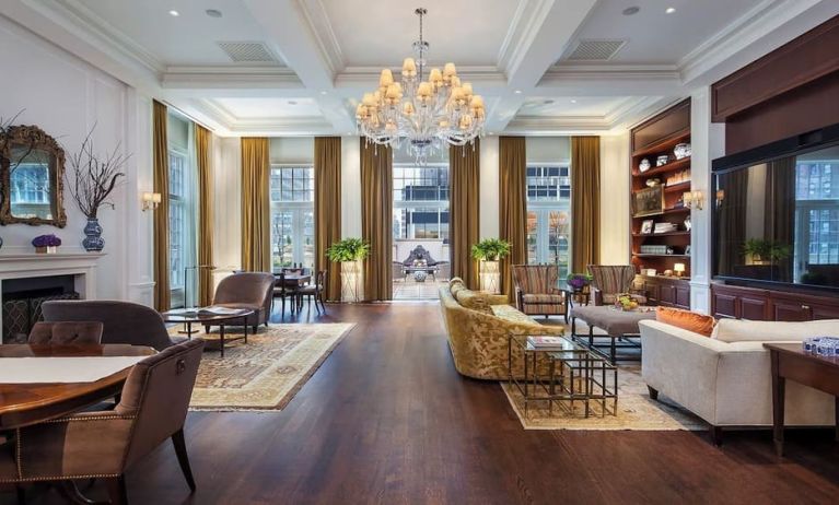 Lobby and coworking lounge at InterContinental New York Barclay.