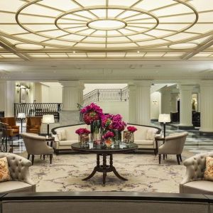 Comfortable lounge ideal for coworking at InterContinental New York Barclay.