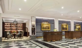 Lobby and coworking lounge at InterContinental New York Barclay.