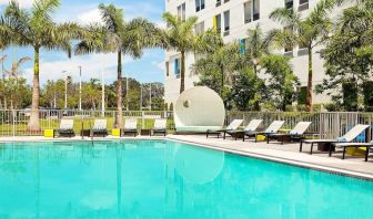 Outdoor pool at Aloft Miami Doral.
