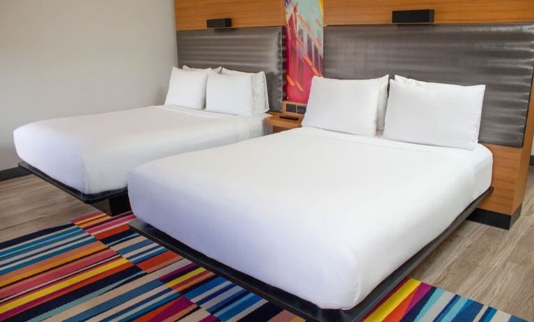 Day use room with two beds at Aloft Miami Doral.
