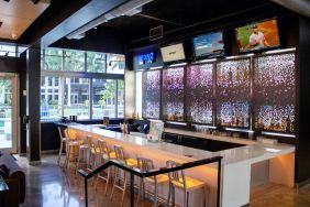 Hotel bar at Aloft Miami Doral.
