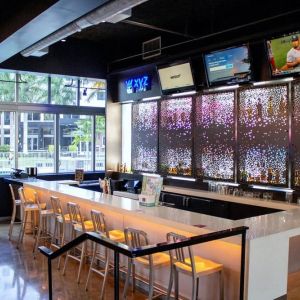 Hotel bar at Aloft Miami Doral.
