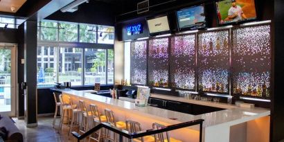 Hotel bar at Aloft Miami Doral.
